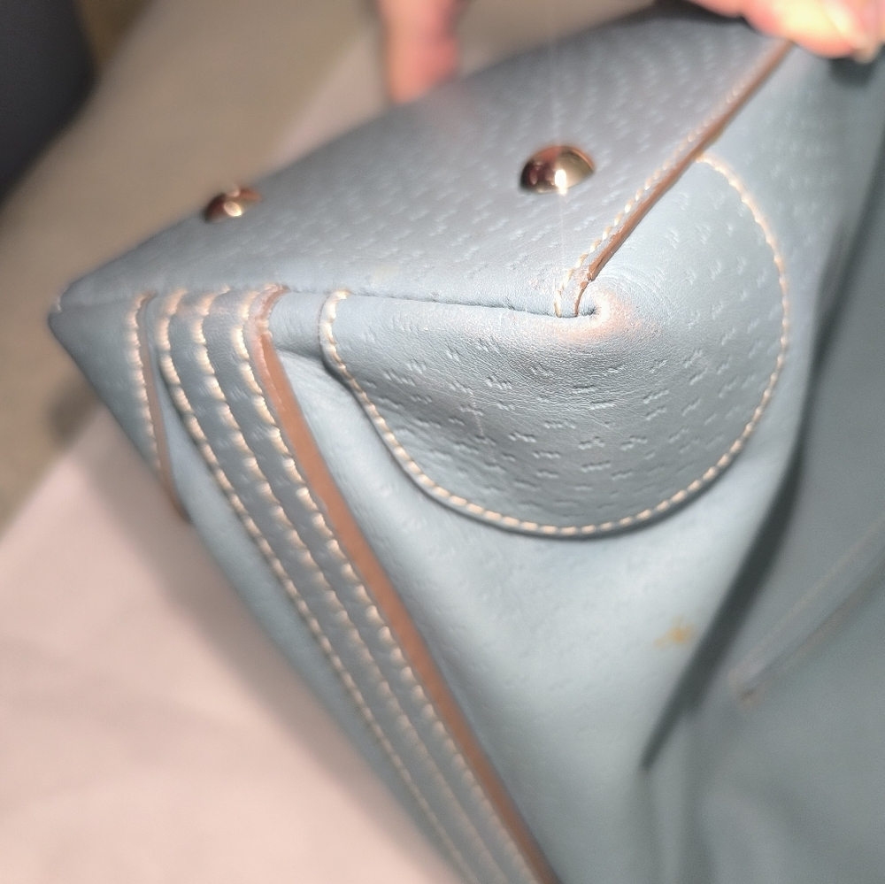 Anya Hindmarch Elrod Hibo Bag Petrol Blue Leather - Picture 12 of 17